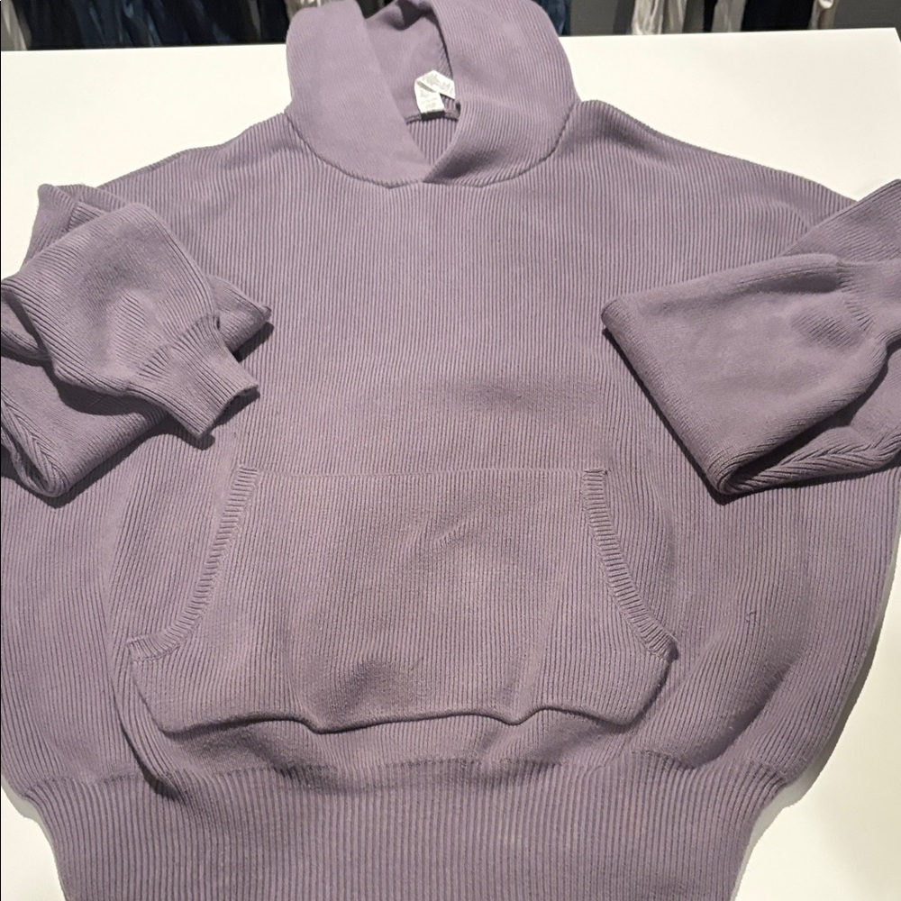 Alo Lavender Ribbed Hoodie